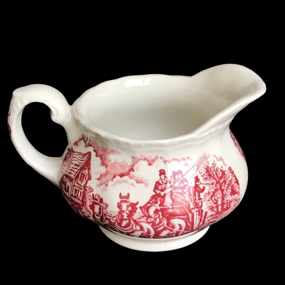 ROYAL TUDOR WARE Coaching Taverns Staffordshire England Sugar & Creamer Set - Picture 7 of 11